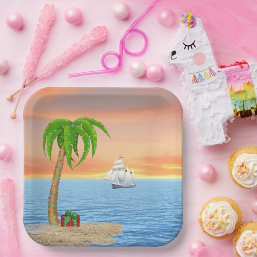 Weihnachtsbaum und -boot pappteller (Party)