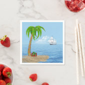 Weihnachtsbaum und -boot serviette (Beispiel)