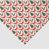 Weihnachtsbaum- und Bow-Muster-Gewebe Seidenpapier (Ausschnitt)