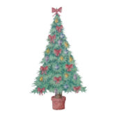 Weihnachtsbaum und -dekorationen und rote Bögen Krawatte