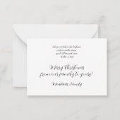 Weihnachtsbaum und Elfen Weihnachtskarte Mitteilungskarte (Rückseite)