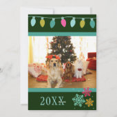 Weihnachtsbaum und Foto Feiertagskarte (Rückseite)