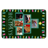 Weihnachtsbaum und Foto Weihnachtskarte Magnet (Horizontal)