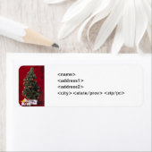 Weihnachtsbaum und Geschenke Avery Label (Insitu)