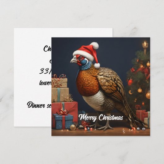 Weihnachtsbaum und Geschenke Einladung (Vorne/Hinten)