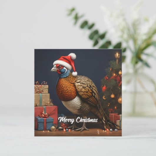 Weihnachtsbaum und Geschenke Einladung (Stehend Vorderseite)