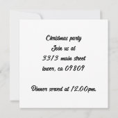 Weihnachtsbaum und Geschenke Einladung (Rückseite)