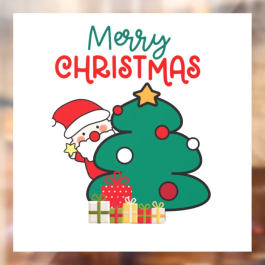 Weihnachtsbaum und Geschenke Fensteraufkleber (Blatt 2)