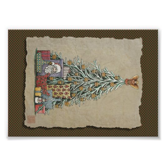 Weihnachtsbaum und Geschenke Fotodruck (Vorne)