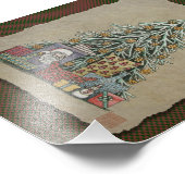 Weihnachtsbaum und Geschenke Fotodruck (Ecke)