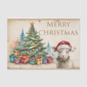 Weihnachtsbaum und Geschenke Frohe Weihnachten Seidenpapier (Vorderseite)