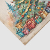 Weihnachtsbaum und Geschenke Frohe Weihnachten Seidenpapier (Ausschnitt)