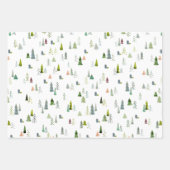 Weihnachtsbaum und Geschenke Geschenkpapier Set (Vorderseite 3)