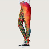 Weihnachtsbaum und Geschenke Kunst Leggings (Links)