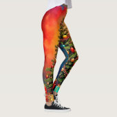 Weihnachtsbaum und Geschenke Kunst Leggings (Rechts)