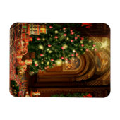 Weihnachtsbaum und Geschenke Magnet (Horizontal)