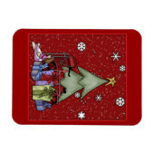 Weihnachtsbaum und Geschenke Magnet (Horizontal)