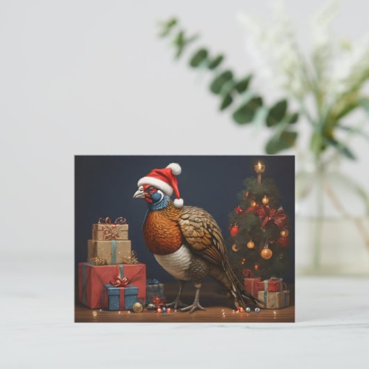 Weihnachtsbaum und Geschenke Postkarte (Stehend Vorderseite)