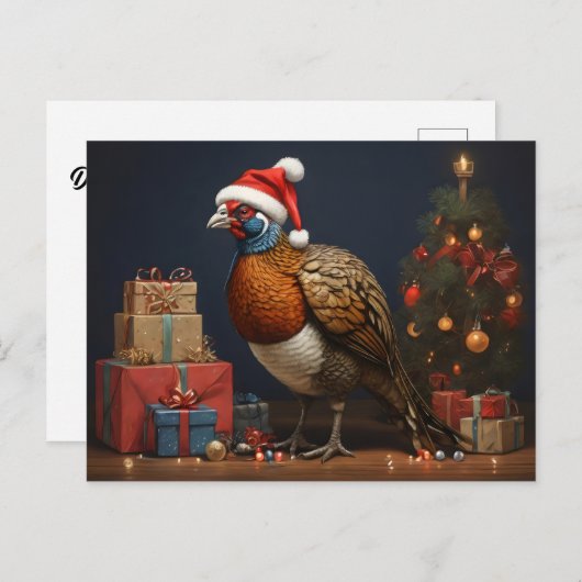 Weihnachtsbaum und Geschenke Postkarte (Vorne/Hinten)