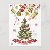 Weihnachtsbaum und Geschenke Postkarte (Vorderseite)