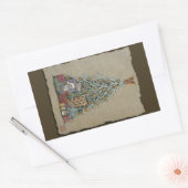 Weihnachtsbaum und Geschenke Rechteckiger Aufkleber (Umschlag)