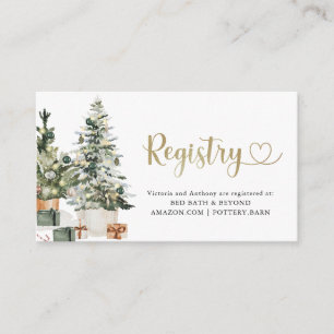 Weihnachtsbaum- und Geschenke-Registry Begleitkarte