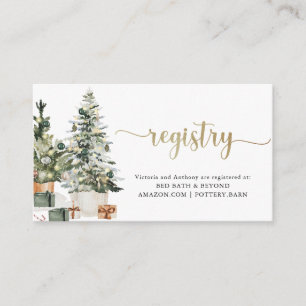 Weihnachtsbaum- und Geschenke-Registry Begleitkarte