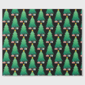 Weihnachtsbaum und Geschenke Weihnachten Geschenkpapier (Flach)