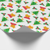 Weihnachtsbaum und Glockenmuster Verpackung pa Geschenkpapier (Ecke)
