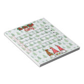 Weihnachtsbaum und Gnome nach Maß Notizblock (angewinkelt)