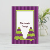 Weihnachtsbaum und goldene Sterne Feiertagskarte (Stehend Vorderseite)