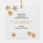 Weihnachtsbaum und Hirsch bald Familie von drei Keramikornament (Rückseite)