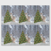 Weihnachtsbaum- und Hirschwrapppapier Geschenkpapier (Flach)