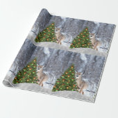 Weihnachtsbaum- und Hirschwrapppapier Geschenkpapier (Ungerollt)