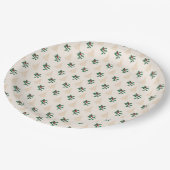 Weihnachtsbaum und Holly in Cream Paper Teller (Schrägansicht)