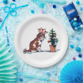 Weihnachtsbaum und Kätzchen, Louis Wain Pappteller (Party)