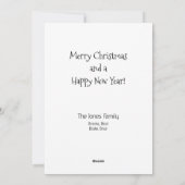 Weihnachtsbaum und Katze Feiertagskarte (Rückseite)