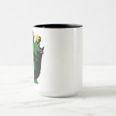 Weihnachtsbaum und Katzen Humorreiche Eiernuss ode Tasse (Zentrum)