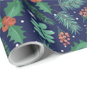 Weihnachtsbaum und Kiefernzapfen Muster Umhüllung  Geschenkpapier (Rolleneckpunkt)