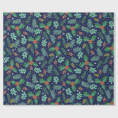 Weihnachtsbaum und Kiefernzapfen Muster Umhüllung  Geschenkpapier (Flach)