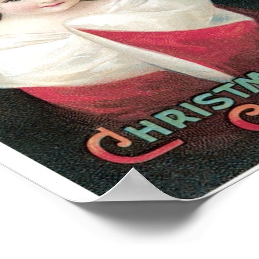 Weihnachtsbaum und Kind Poster (Ecke)