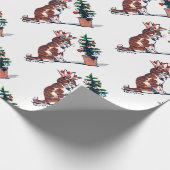 Weihnachtsbaum und Kitten, Louis Wain Geschenkpapier (Ecke)