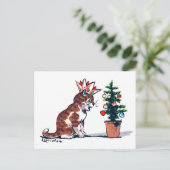 Weihnachtsbaum und Kitten, Louis Wain Postkarte (Stehend Vorderseite)