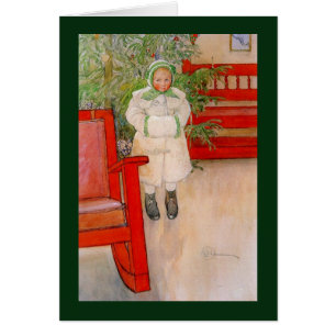 Weihnachtsbaum und Kleine Snowsuit Girl