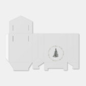 Weihnachtsbaum und Kraut auf Silber Geschenkschachtel (Ungefaltet)