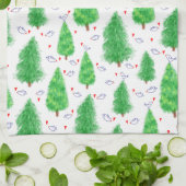 Weihnachtsbaum und Küchentücher (Gefaltet)