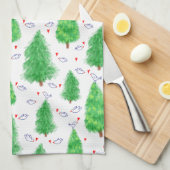 Weihnachtsbaum und Küchentücher (Viertel Falte)