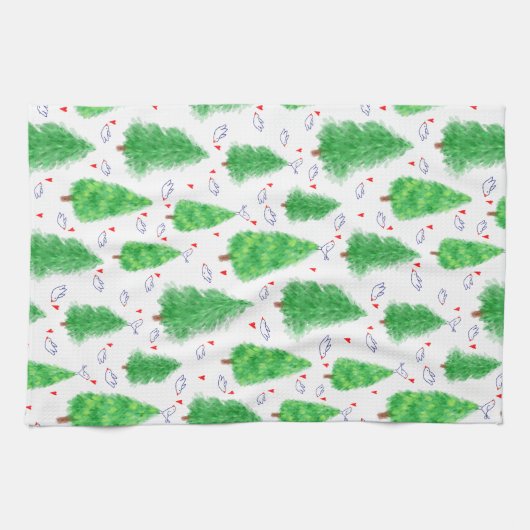 Weihnachtsbaum und Küchentücher (Horizontal)