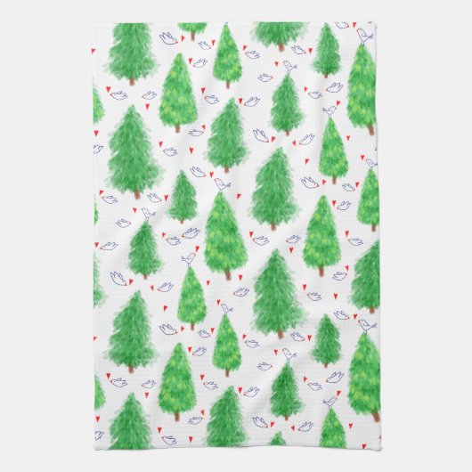 Weihnachtsbaum und Küchentücher (Vertikal)