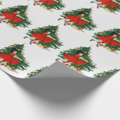 Weihnachtsbaum und Mädchen Geschenkpapier (Ecke)